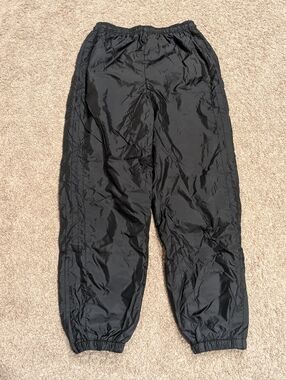 Athletic Works Black Nylon Track Pants - Mesh Lined - Size Medium